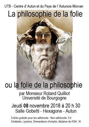 image : La Philosophie de la folie ou la folie de la philosophie : l’énigme de la folie